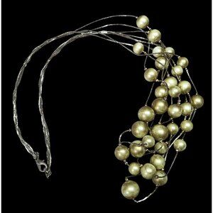 Elegant Glam Layered Gold Ball Station Necklace